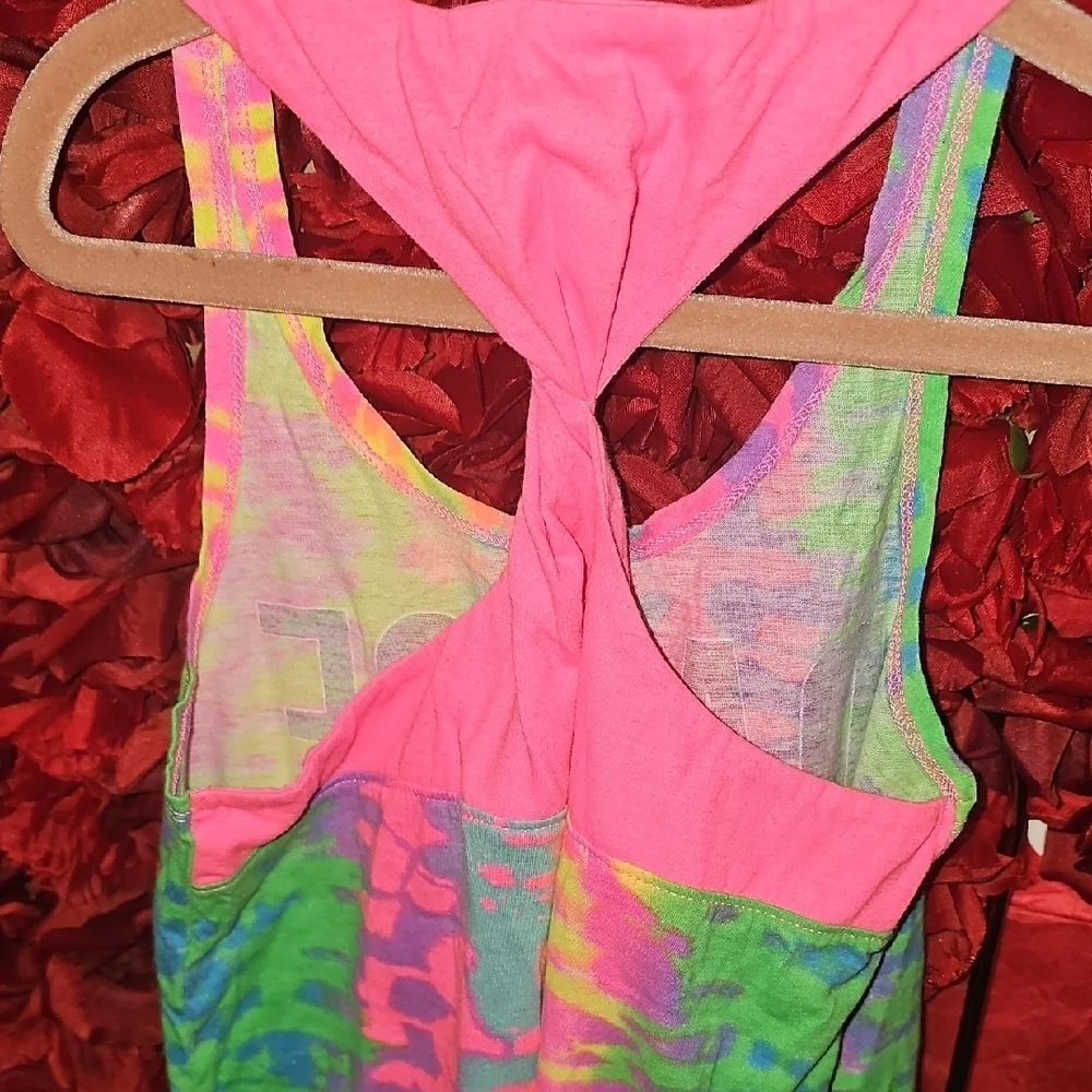 Justice Girls Neon Dance Tank Top Size 8